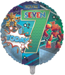 Age 7 Birthday Boy 18" Foil Balloon