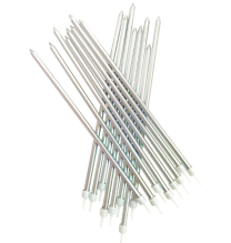 Extra Tall Candles Metallic Silver with Holders 16ct