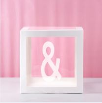Ampersand Symbol Transparent Balloon Box 30x30x30cm