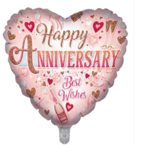 Wedding Anniversary Traditional 18" Foil Balloon