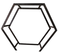 Heptagon KD Wooden Arch Burnt Wood - 254cm