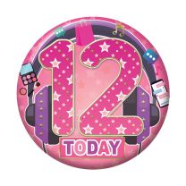 Age 12 Female Small Badges 6ct (5.5cm)