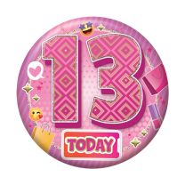 Age 13 Female Small Badges 6ct (5.5cm)