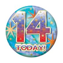 Age 14 Small Badges 6ct (5.5cm)