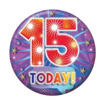 Age 15 Small Badges 6ct (5.5cm)