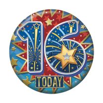 Age 16 Male Small Badges 6ct (5.5cm)