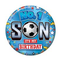 No 1 Son It's My Birthday Small Badges 6ct (5.5cm)