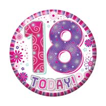 Age 18 Female Small Badges 6ct (5.5cm)