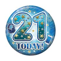 Age 21 Male Small Badges 6ct (5.5cm)