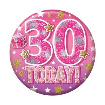 Age 30 Female Small Badges 6ct (5.5cm)
