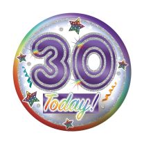 Age 30 Male Small Badges 6ct (5.5cm)