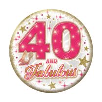 Age 40 Female Small Badges 6ct (5.5cm)