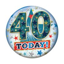 Age 40 Male Small Badges 6ct (5.5cm)