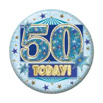 Age 50 Male Small Badges 6ct (5.5cm)