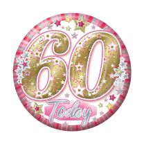 Age 60 Female Small Badges 6ct (5.5cm)