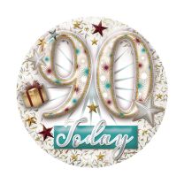 Age 90 Small Badges 6ct (5.5cm)