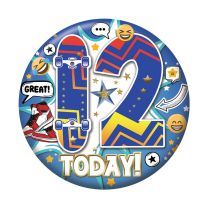 Age 12 Male Small Badges 6ct (5.5cm)