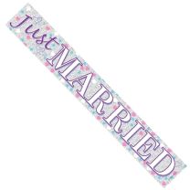 Just Married Banner (Pack of 6)