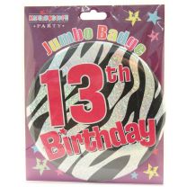 Age 13 Female Party Badge (15cm)