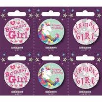Birthday Girl Small Badges (5.5cm)