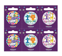 Age 1 Small Badges (5.5cm)