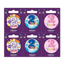 Age 2 Small Badges (5.5cm)