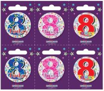 Age 8 Small Badges (5.5cm)