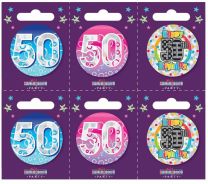 Age 50 Small Badges (5.5cm)