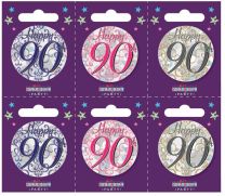 Age 90 Small Badges (5.5cm)