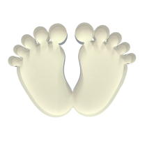 Baby Feet Mosaic Balloon Frame 100cm - Nikoloon