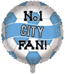 Manchester City No. 1 Soccer Fan 18" Foil Balloon