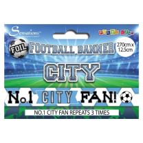 Manchester City Soccer Banner (Pack of 6)