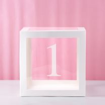 1 Transparent Balloon Box 30x30x30cm