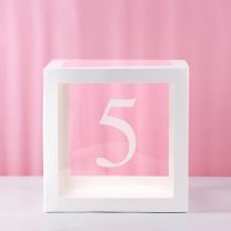 5 Transparent Balloon Box 30x30x30cm