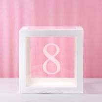 8 Transparent Balloon Box 30x30x30cm