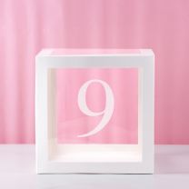 9 Transparent Balloon Box 30x30x30cm