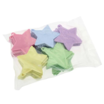 Pastel Stars Assorted Colours  - Plastic Weight - 50 pcs. Bag