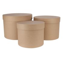 Kraft Hat Box Set of 3