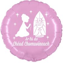 Irish Communion Pink 18" Foil Balloon UNPACKAGED