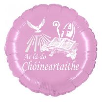 Irish Confirmation Pink 18" Foil Balloon UNPACKAGED