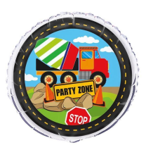 Construction "Party Zone" 18" Foil Balloon 