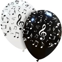 Musical Notes 12" Latex Balloons 25Ct
