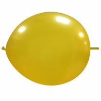 Gold Metallic 12" Linking Cattex Latex Balloons 50Ct. 