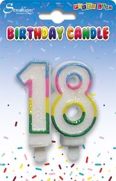 Rainbow Age 18 Birthday Candle