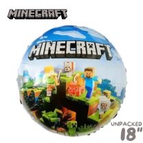 MINECRAFT 18" Foil Balloon UNPACKAGED