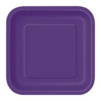 Deep Purple 9'' Square Plates - 14 CT.