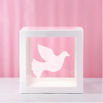 Dove Transparent Balloon Box 30x30x30cm