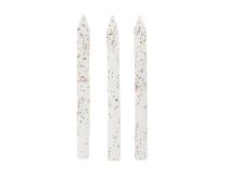 GLITTER & WHITE SPIRAL CANDLES (24ct) - Pack of 12