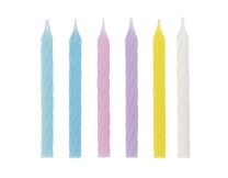 ASSORTED SPIRAL CANDLES (24ct) - Pack of 12