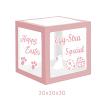 Easter Egg-stra Special Pink Balloon Boxes 30x30x30cm Pack of 4 